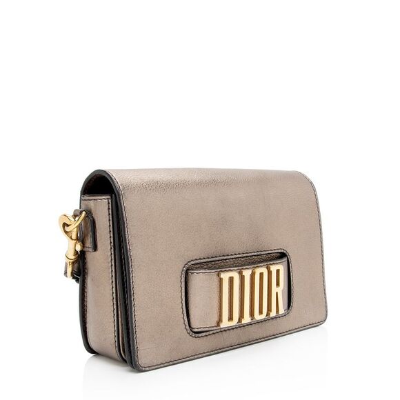 Dior Metallic Grained Calfskin Dio(R)evolution Flap Bag - Picture 2 of 15